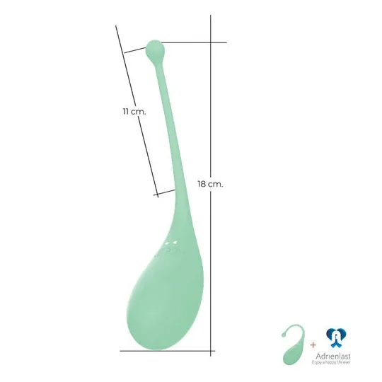 Uovo vibrante connesso verde in silicone morbido Adrien Lastic con app