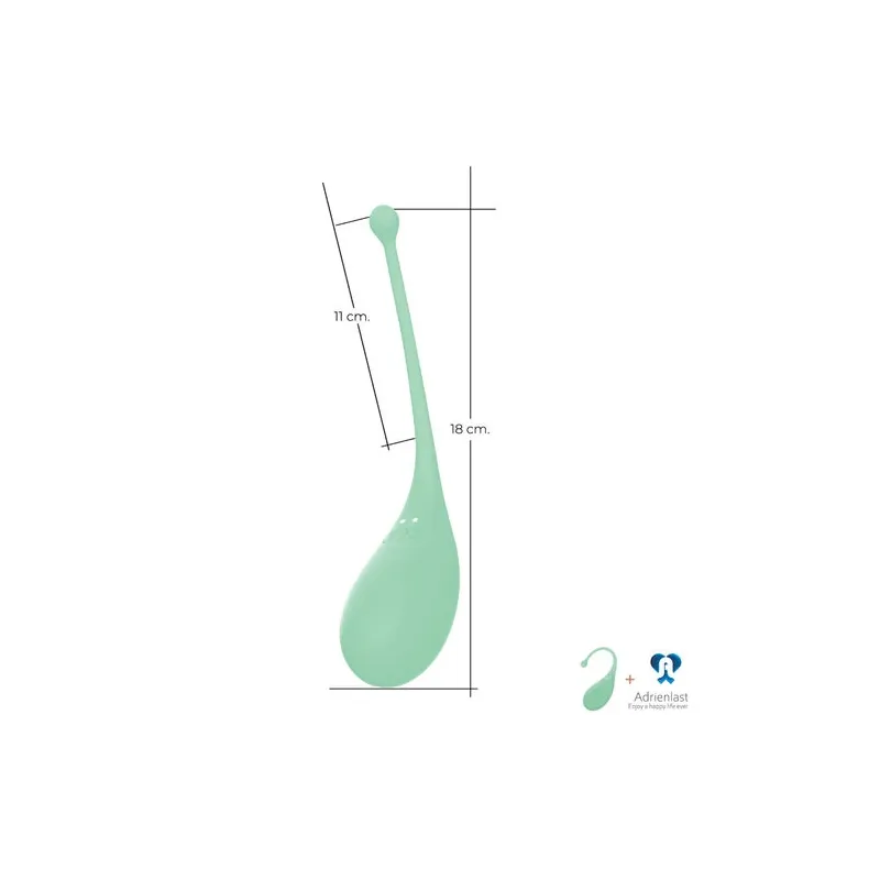 Œuf vibrant connecté vert Adrien Lastic en silicone doux pour application mobile