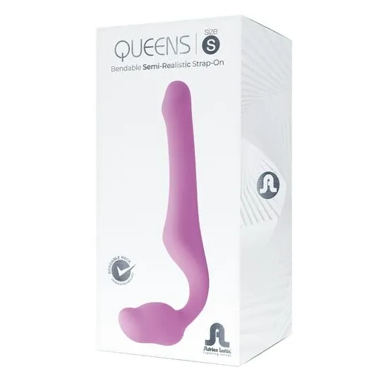 ADRIEN LASTIC Queens – Strap-on Dildo ohne Gurt aus weichem Silikon pink Größe S – Hauptansicht