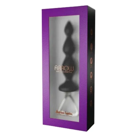 Adrien Lastic Arrow black silicone anal stimulator - overall view waterproof