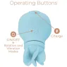 Stimolatore clitorideo rotante Adrien Lastic Caress blu con 5 teste intercambiabili in silicone