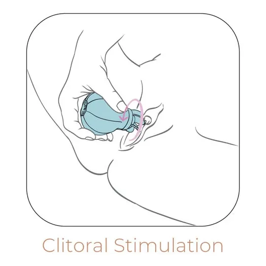Stimolatore clitorideo rotante Adrien Lastic Caress blu con 5 teste intercambiabili in silicone