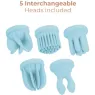 Estimulador clitoriano rotatorio Adrien Lastic Caress azul con 5 cabezas intercambiables de silicona" }, { "fr": "Détail tête ro