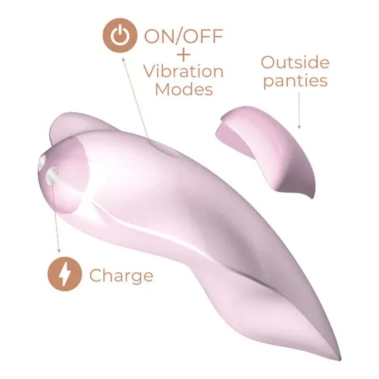 Rosa Klitoris-Stimulator Temptation Adrien Lastic mit Magnet und App-Steuerung