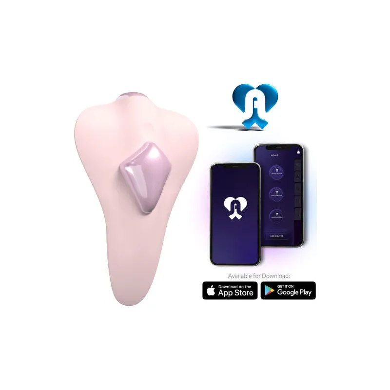 Rosa Klitoris-Stimulator Temptation Adrien Lastic mit Magnet und App-Steuerung