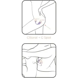 Doppio stimolatore viola Adrien Lastic Smart Dream 3.0 con telecomando e app gratuita per punto G e clitoride