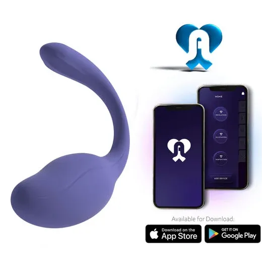 Purple double stimulator Adrien Lastic Smart Dream 3.0 with remote control and free app for G-spot and clitoris