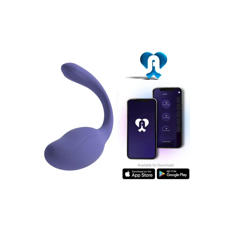 Purple double stimulator Adrien Lastic Smart Dream 3.0 with remote control and free app for G-spot and clitoris