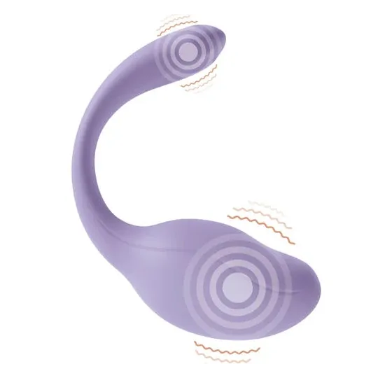 Doble estimulador morado Adrien Lastic Smart Dream 3.0 con control remoto y app gratuita para punto G y clítoris