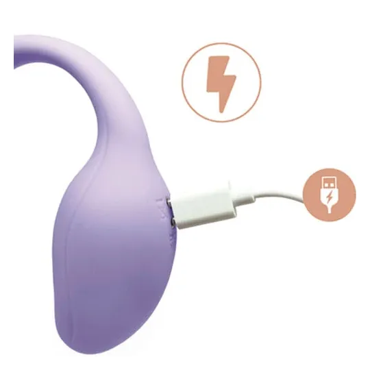 Doble estimulador morado Adrien Lastic Smart Dream 3.0 con control remoto y app gratuita para punto G y clítoris