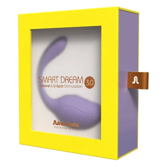 Purple double stimulator Adrien Lastic Smart Dream 3.0 with remote control and free app for G-spot and clitoris