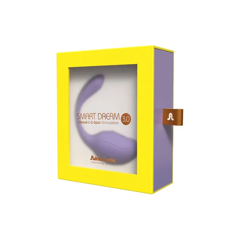 Double stimulateur connecté violet Adrien Lastic Smart Dream 3.0 avec télécommande et application gratuite pour point G et clito