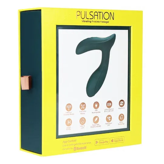 ADRIEN LASTIC PULSATION prostate massager main view, ergonomic black silicone