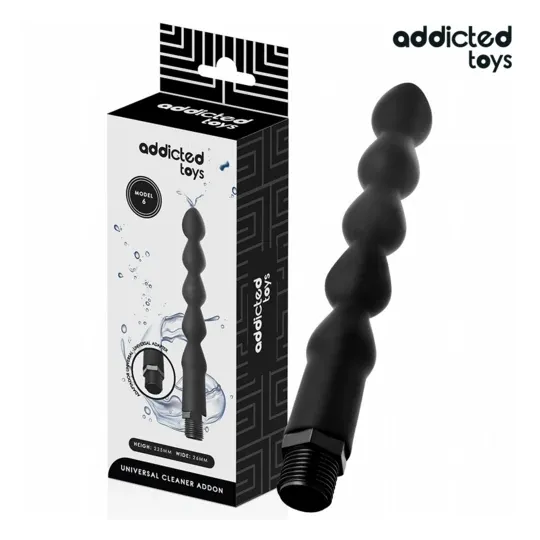 Doccia anale Addicted Toys con adattatore universale, vista principale, silicone morbido
