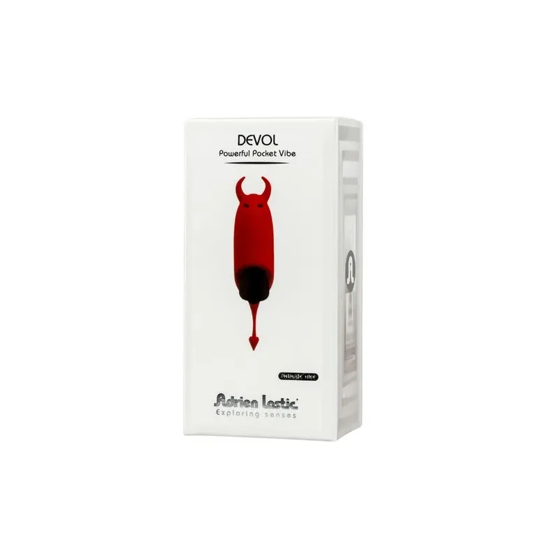 Vue d'ensemble du vibromasseur de poche Adrien Lastic Devol en silicone doux avec 10 modes