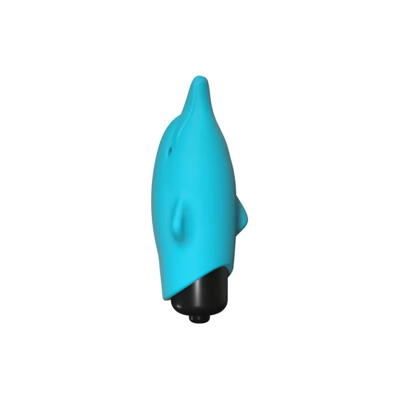 Vibrador de bolsillo Delfín de silicona suave ADRIEN LASTIC, aletas para estimulación clitoriana