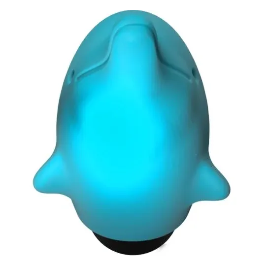 Vibratore tascabile Delfino in silicone morbido ADRIEN LASTIC, pinne per stimolazione clitoridea