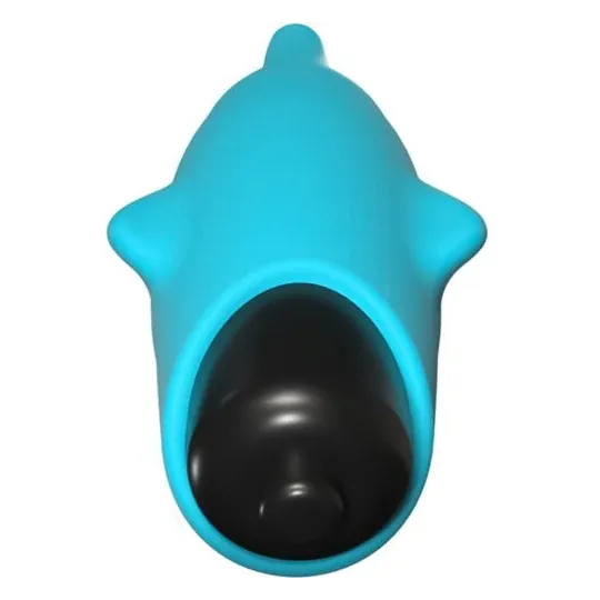 Taschenvibrator Delphin aus weichem Silikon ADRIEN LASTIC, mit Flossen für Klitorisstimulation