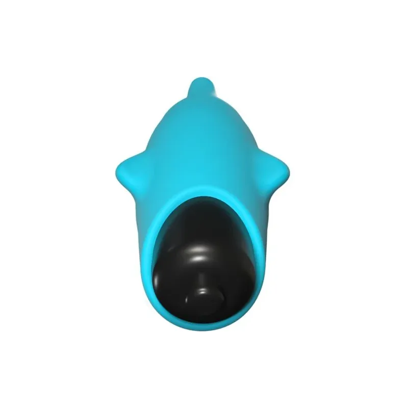 Vibrador de bolsillo Delfín de silicona suave ADRIEN LASTIC, aletas para estimulación clitoriana