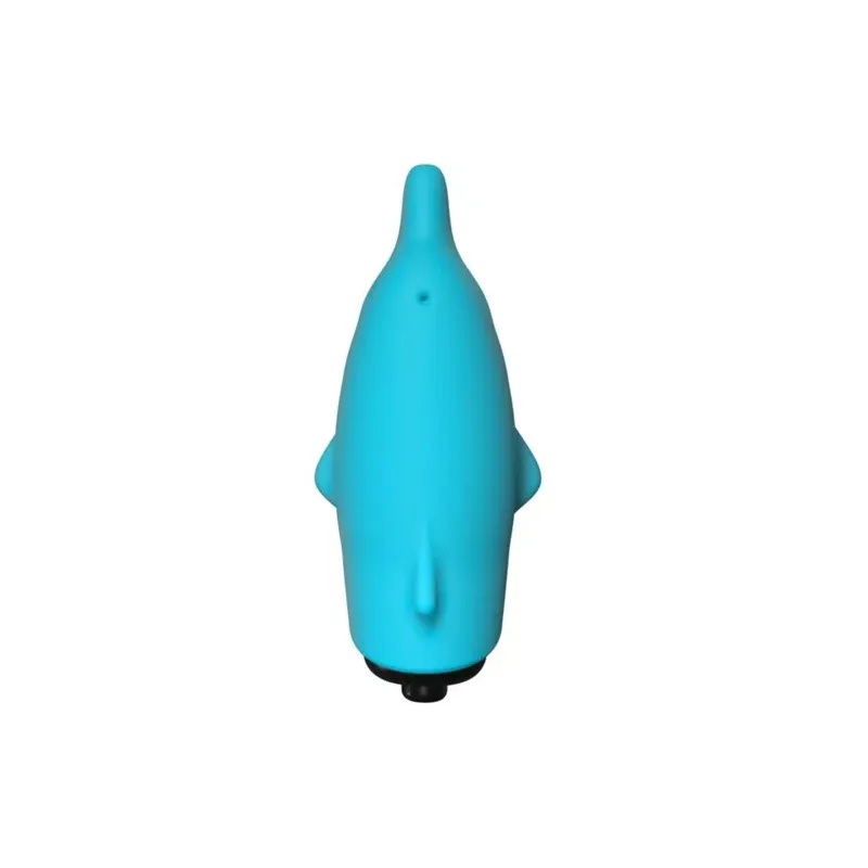 Vibratore tascabile Delfino in silicone morbido ADRIEN LASTIC, pinne per stimolazione clitoridea