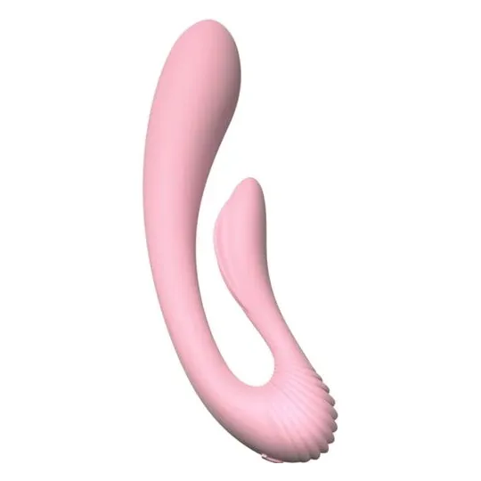 Rabbit-Vibrator mit Doppelstimulation rosa ADRIEN LASTIC G-Wave aus flexiblem Silikon