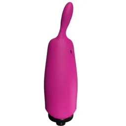 Mini vibromasseur lapin en silicone rose Adrien Lastic - jouet intime de poche silencieux pour clitoris