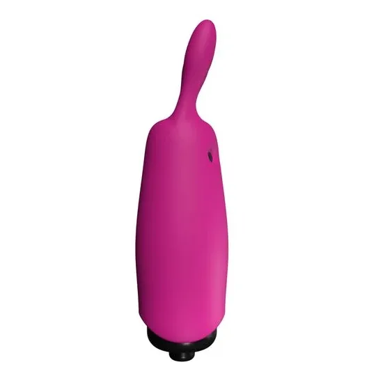 Mini vibromasseur lapin en silicone rose Adrien Lastic - jouet intime de poche silencieux pour clitoris