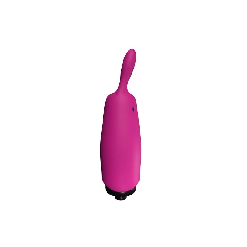 Mini vibratore a coniglio in silicone rosa Adrien Lastic - vibratore tascabile silenzioso per clitoride