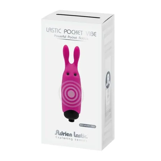 Mini vibrador conejo de silicona rosa Adrien Lastic - vibrador de bolsillo silencioso para clítoris" }, { "fr": "Vue latérale du