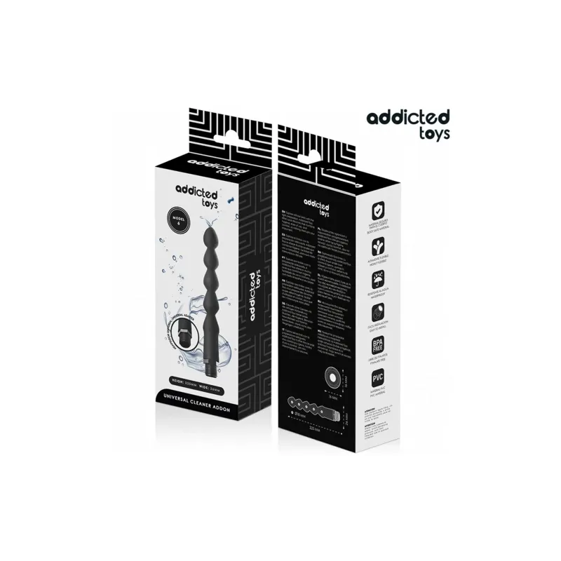Doccia anale Addicted Toys con adattatore universale, vista principale, silicone morbido