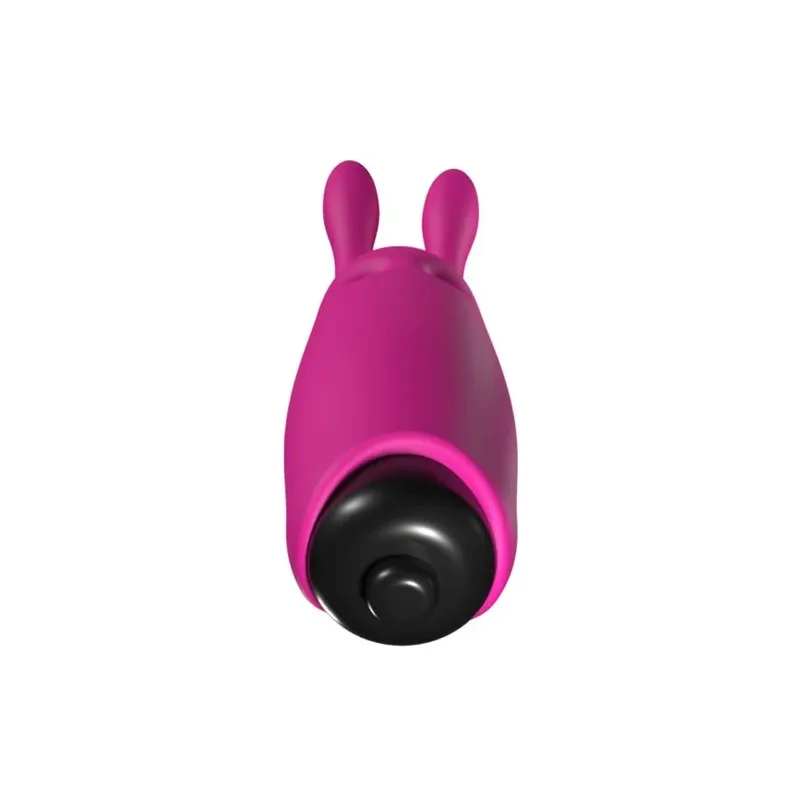 Mini vibratore a coniglio in silicone rosa Adrien Lastic - vibratore tascabile silenzioso per clitoride