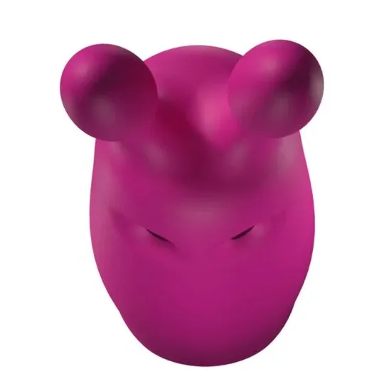 Mini vibratore a coniglio in silicone rosa Adrien Lastic - vibratore tascabile silenzioso per clitoride