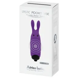 Taschenvibrator Hase lila von ADRIEN LASTIC aus Silikon für klitorale Stimulation