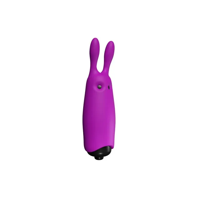 Mini vibromasseur lapin violet de poche ADRIEN LASTIC en silicone pour stimulation clitoridienne
