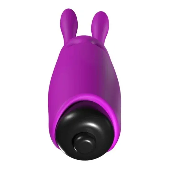 Mini vibrador conejo violeta de bolsillo ADRIEN LASTIC de silicona para estimulación clitoriana