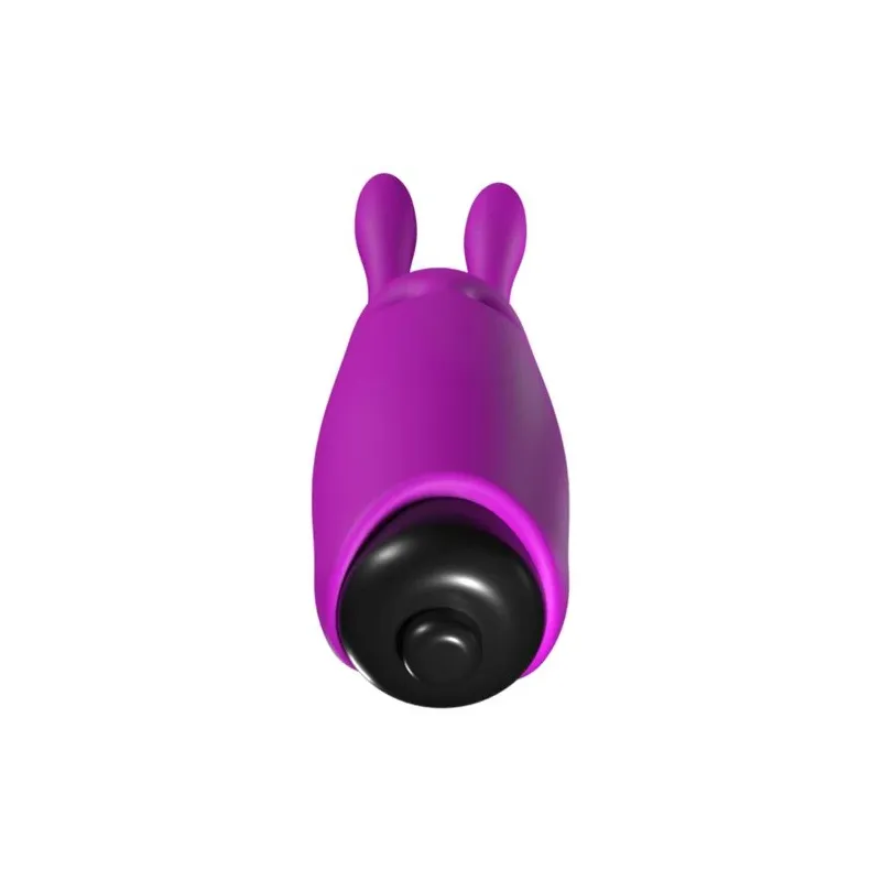 Mini vibrador conejo violeta de bolsillo ADRIEN LASTIC de silicona para estimulación clitoriana