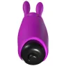 Mini vibrador conejo violeta de bolsillo ADRIEN LASTIC de silicona para estimulación clitoriana