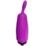 Mini vibratore coniglio viola tascabile ADRIEN LASTIC in silicone per stimolazione clitoridea