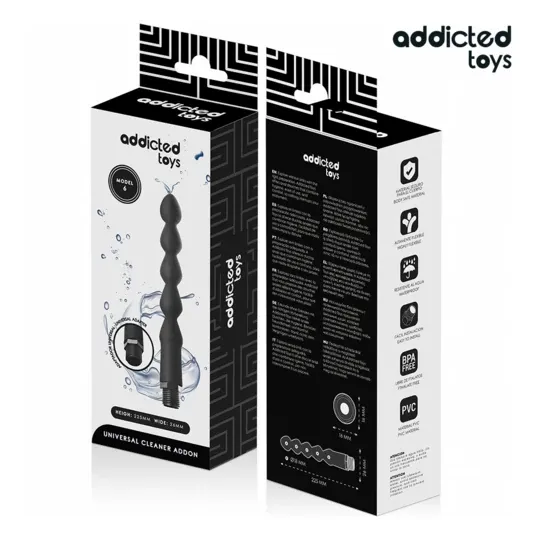 Addicted Toys anal douche with universal adapter, main view, soft silicone