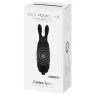 Leiser Mini-Hasen-Vibrator ADRIEN LASTIC Schwarz Frontansicht – Silikontoy für Klitorisstimulation
