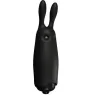 Silent mini rabbit vibrator ADRIEN LASTIC Black front view – silicone clitoral stimulator toy