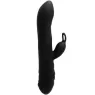 Vibrador 3-en-1 rotatorio y conejo negro Adrien Lastic con estimulación clitoridiana y punto G