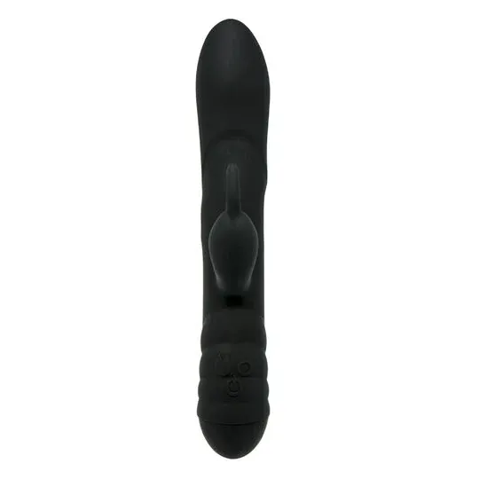 Vibrador 3-en-1 rotatorio y conejo negro Adrien Lastic con estimulación clitoridiana y punto G
