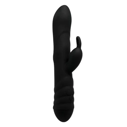 Vibrateur 3-en-1 rotatif et lapin noir Adrien Lastic avec stimulation clitoridienne et point G