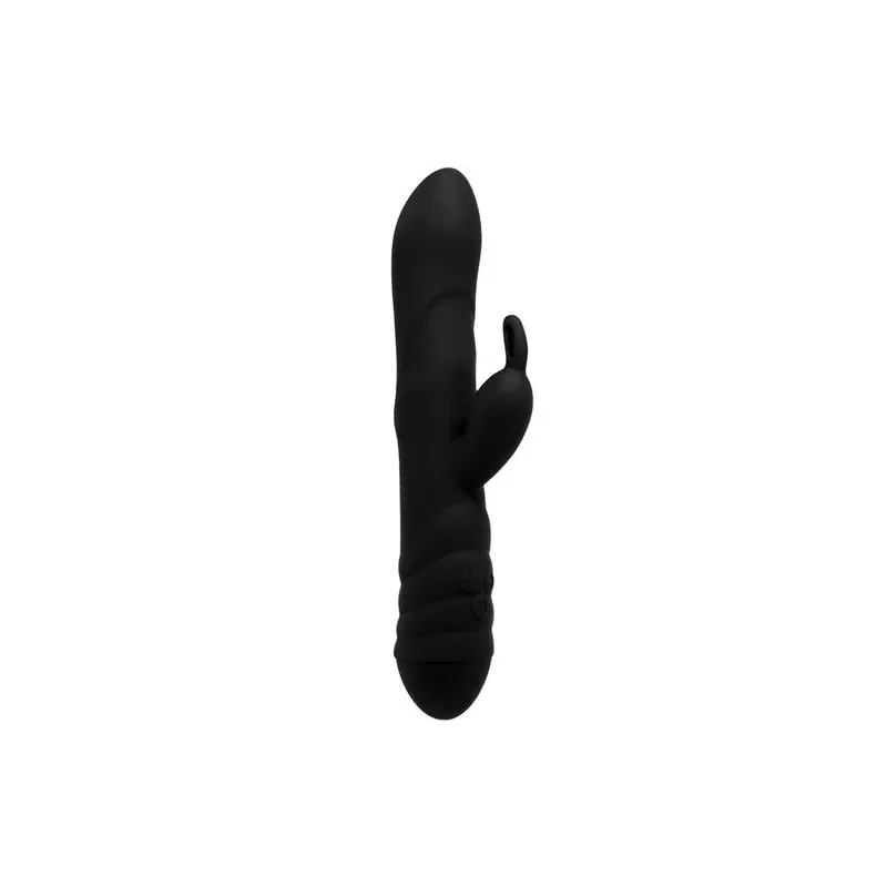 Vibrateur 3-en-1 rotatif et lapin noir Adrien Lastic avec stimulation clitoridienne et point G