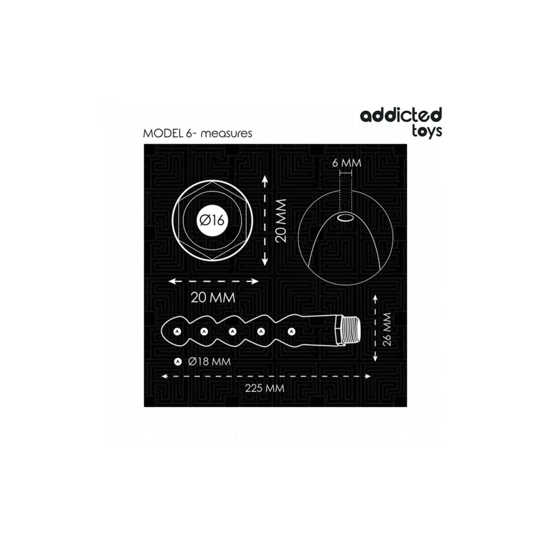 Doccia anale Addicted Toys con adattatore universale, vista principale, silicone morbido