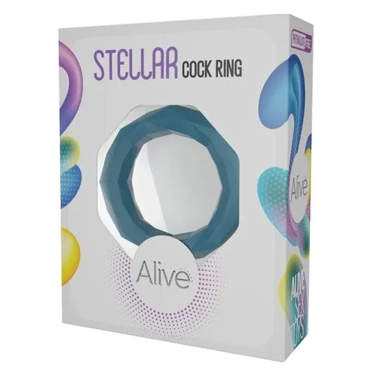 Anello penieno Stellar impermeabile ALIVE - vista frontale colore verde alga