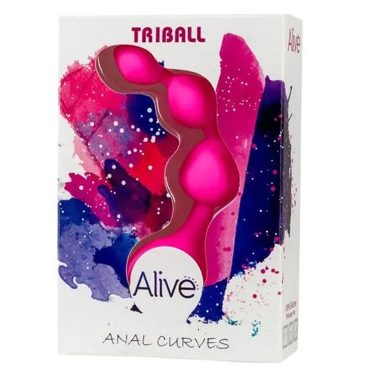 Perline anali in silicone rosa triball 15 cm - ALIVE