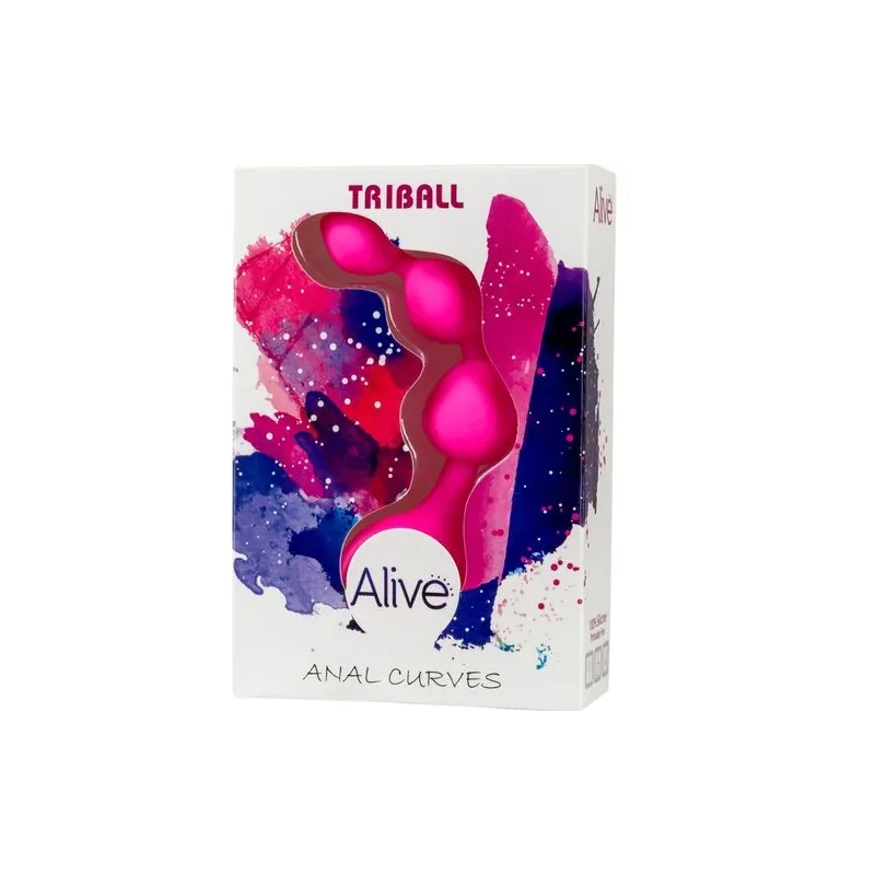 Perline anali in silicone rosa triball 15 cm - ALIVE