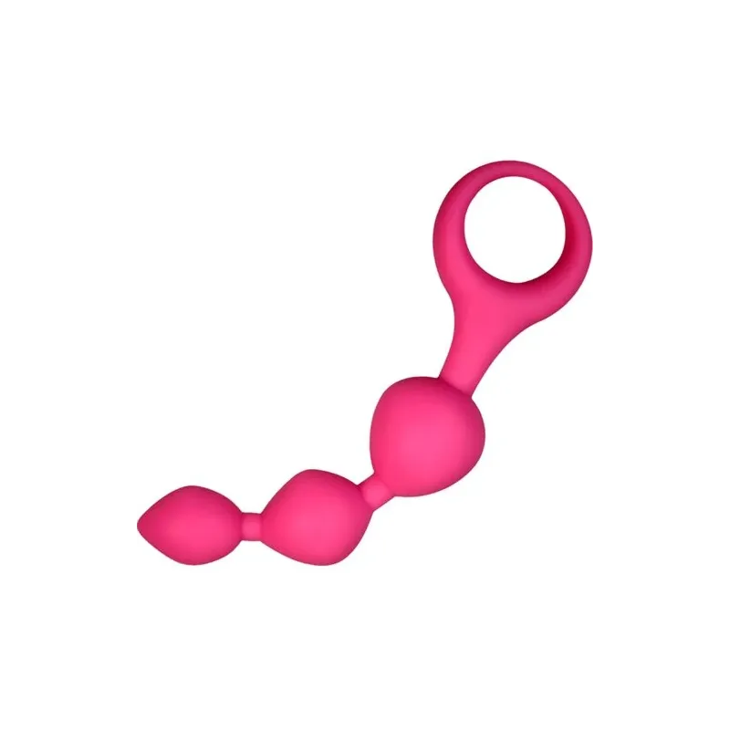 Perles anales en silicone rose triball 15 cm - ALIVE